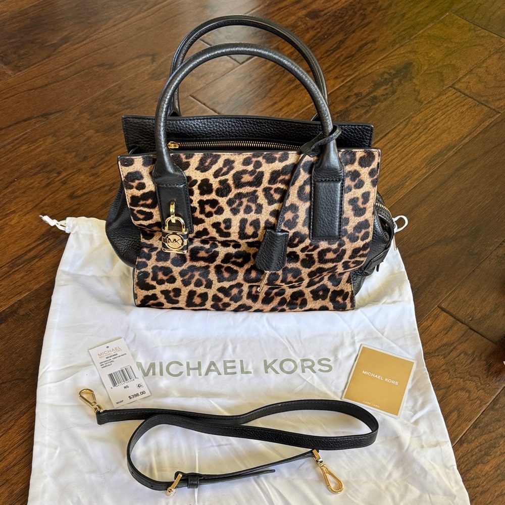 Michael Kors Cheetah Haircalf Mckenna Satchel